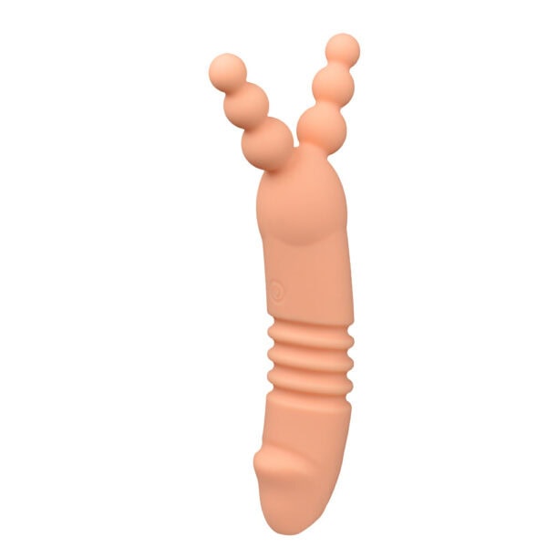 Beaded rabbit vibrator peach fuzz