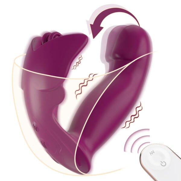 Butterfly wearable vibrator red
