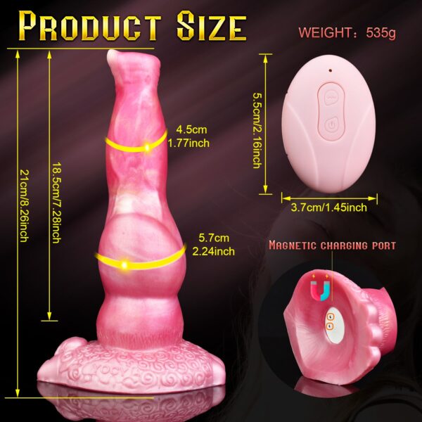 Coated retriever thrusting dildo 8.3 inch 6