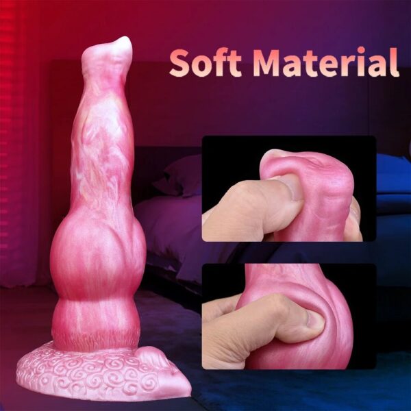 Coated retriever thrusting dildo 8.3 inch 9