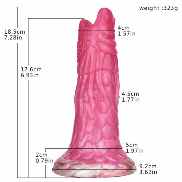 Fiery dragon ovipositor dildo 7.2 inch 1
