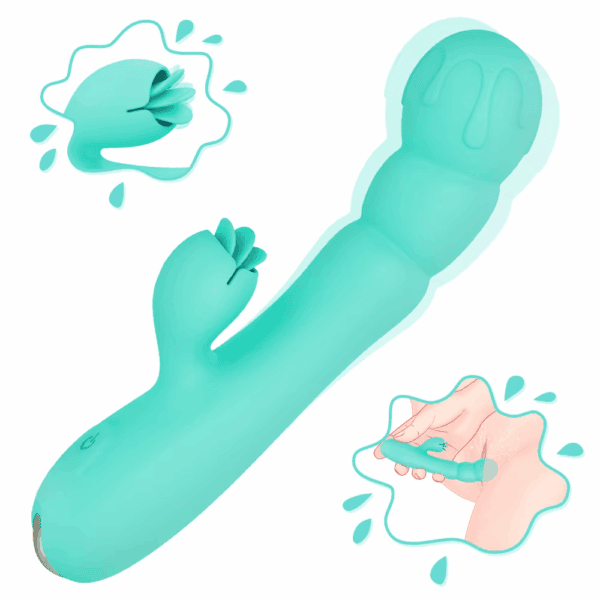 Frozen rabbit vibrator green