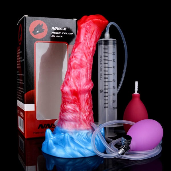 Horse inflatable squirting dildo 8.8 inch 1