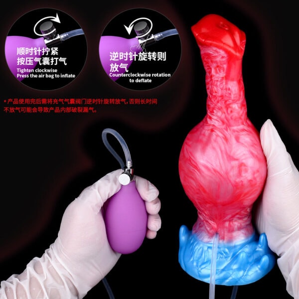 Horse inflatable squirting dildo 8.8 inch 6