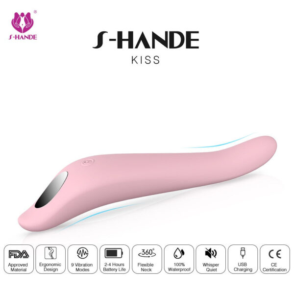 Kiss silicone vibrator pink seduction 1