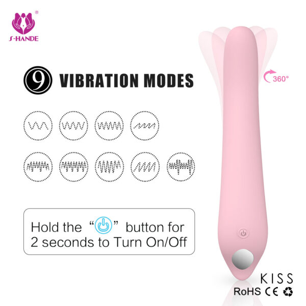 Kiss silicone vibrator pink seduction 2