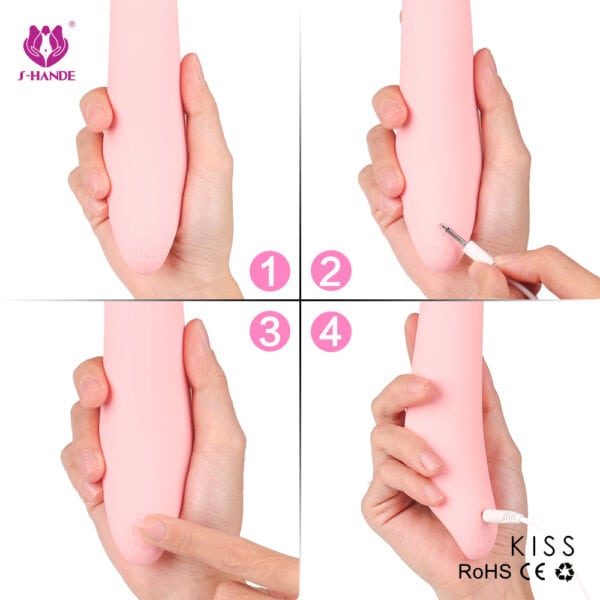 Kiss silicone vibrator pink seduction 4