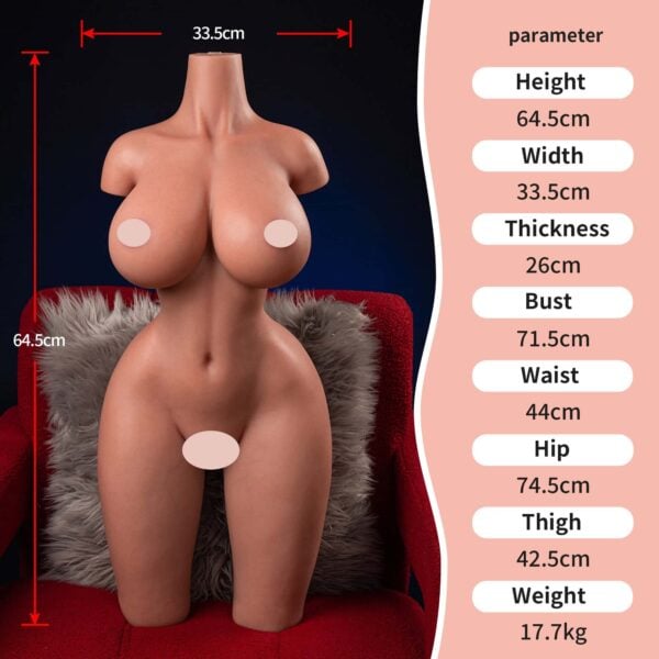 Marcela silicone torso sex doll 17.7kg 13