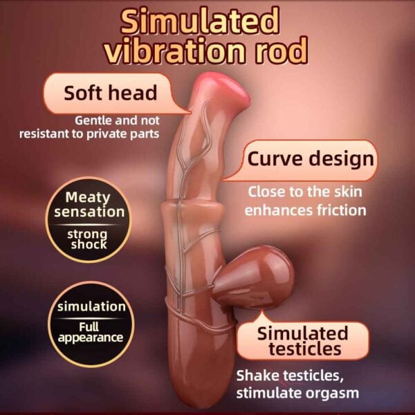 Tan realistic rabbit vibrator 5