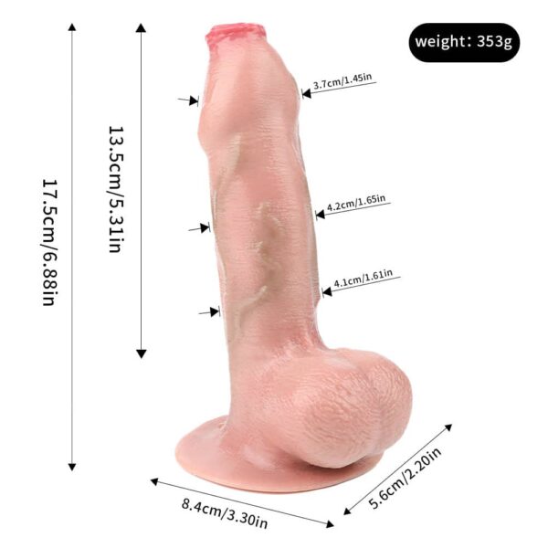 Brett silicone dildo 6.88 inch 8