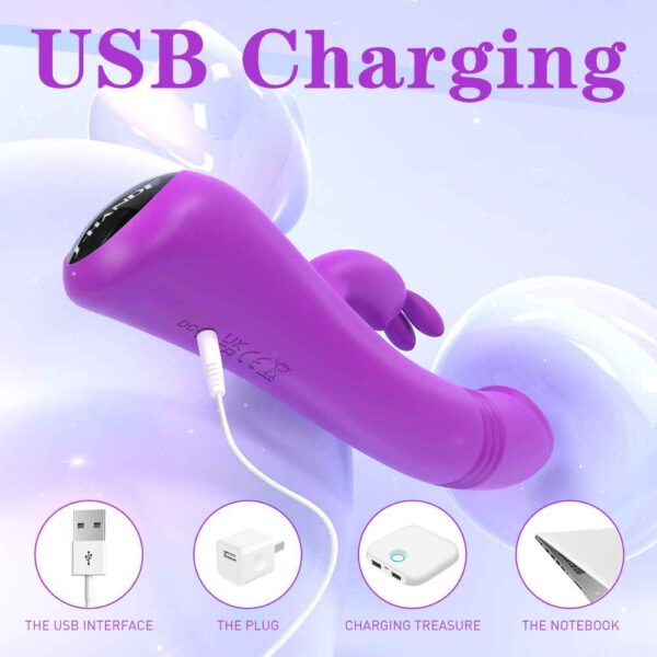 Randy thrusting rabbit vibrator 5