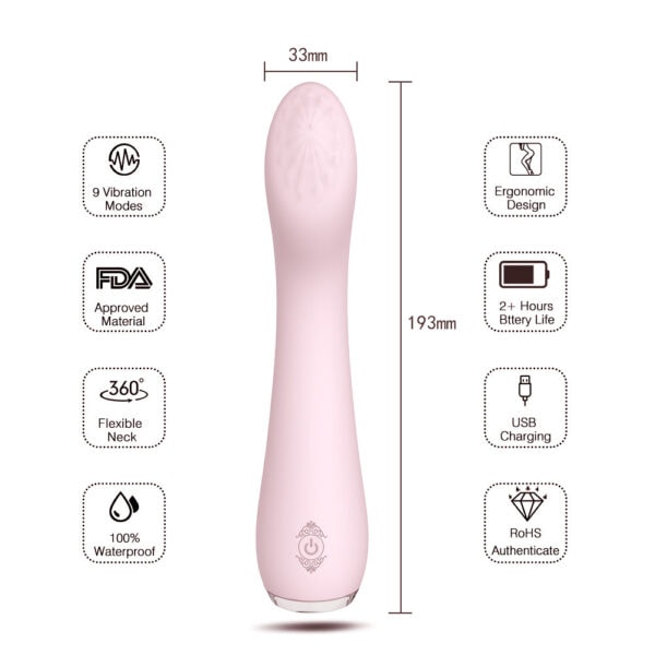 Silicone vibrator lisa pink seduction 7